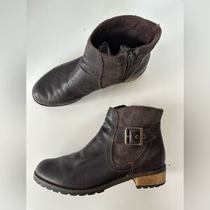 Timberland Earthkeepers Bethel Chelsea Brown Leather Buckle Zip Boots Size 8